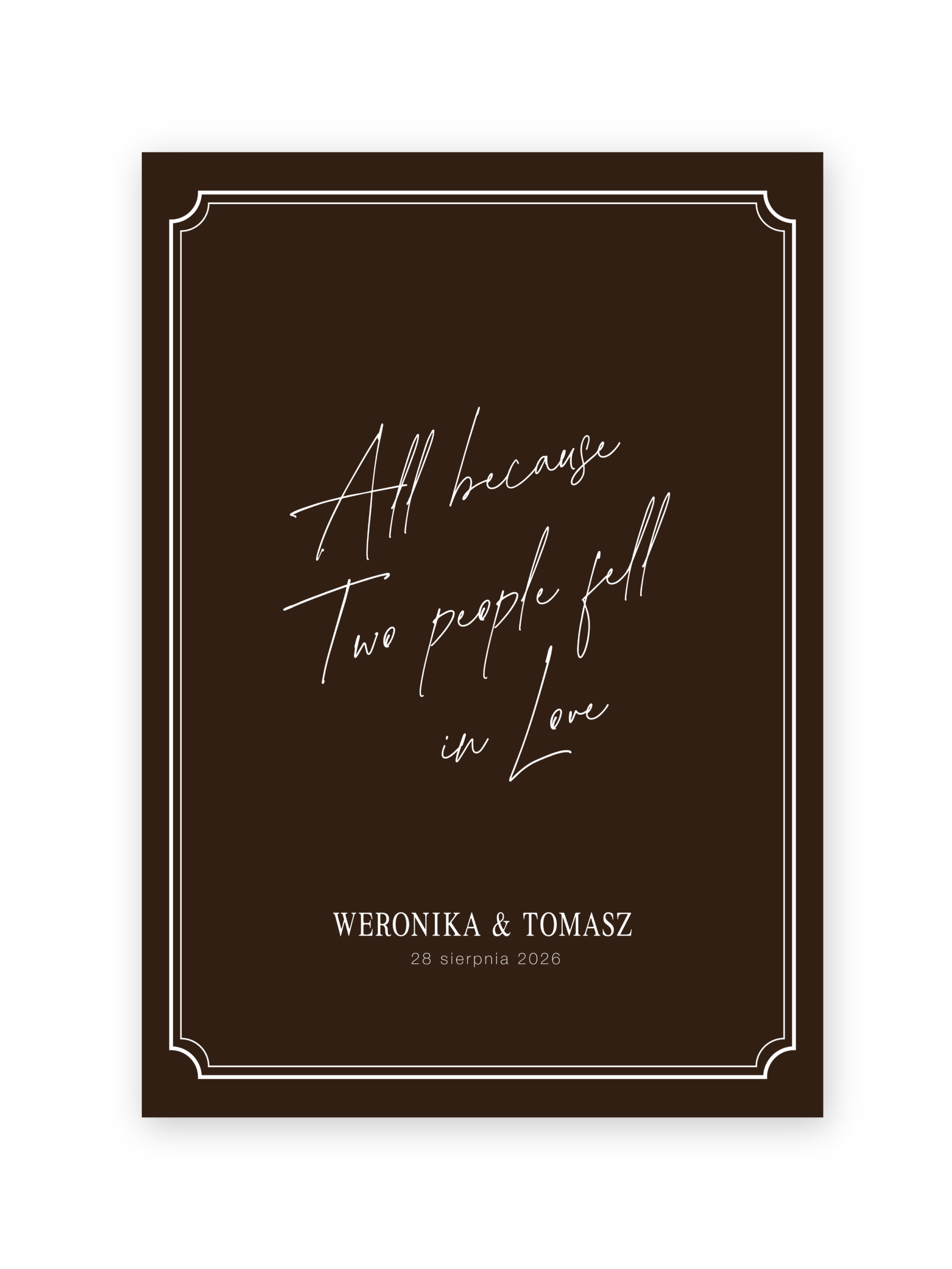 Tablica powitalna Chocolate Poise No.2