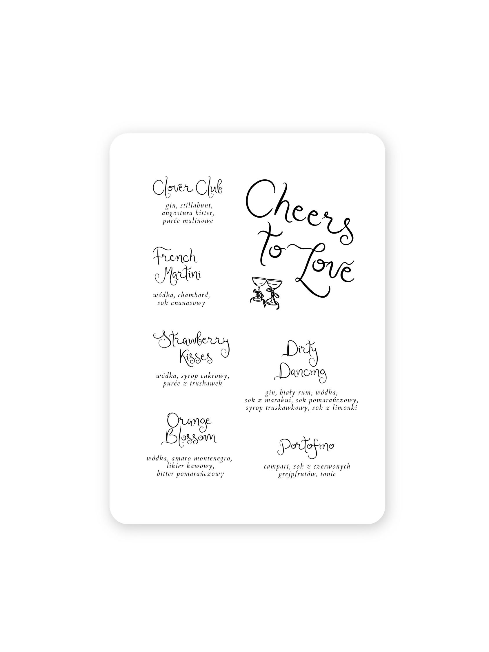 Drink Bar Menu Modern Twist - obrazek 2
